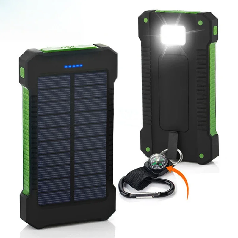Usb Charger Dynamo - Batterie externe solaire portable 20000 mAh,
