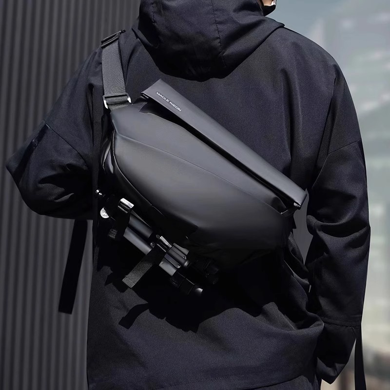 Waterproof Cycling Commute - Sac de poitrine tendance pour hommes,