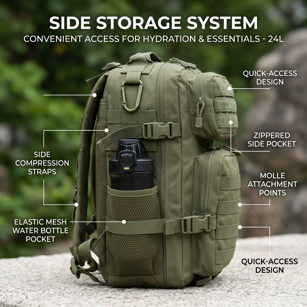 Sac à dos tactique Molle 24L p - Cycling Commute Distance avis et prix